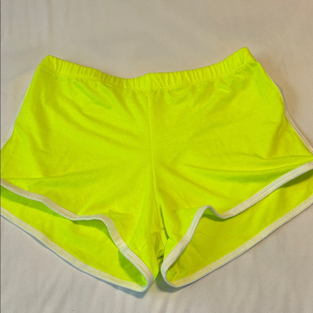 Heart Hips Neon Lime Athletic Shorts